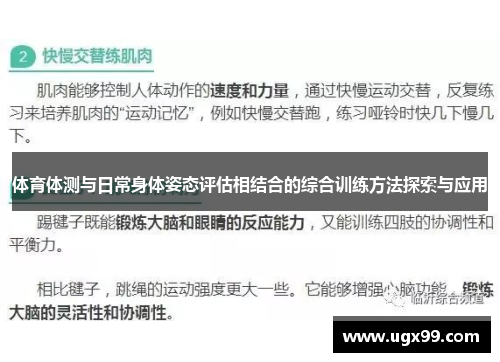 体育体测与日常身体姿态评估相结合的综合训练方法探索与应用
